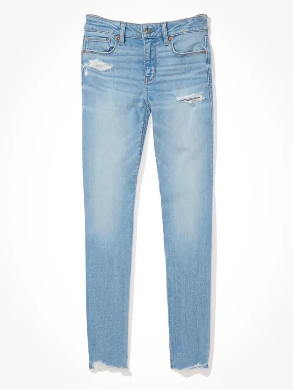 AE Ne(x)t Level Low-Rise Skinny Jean, 20 Short in Blue Mist